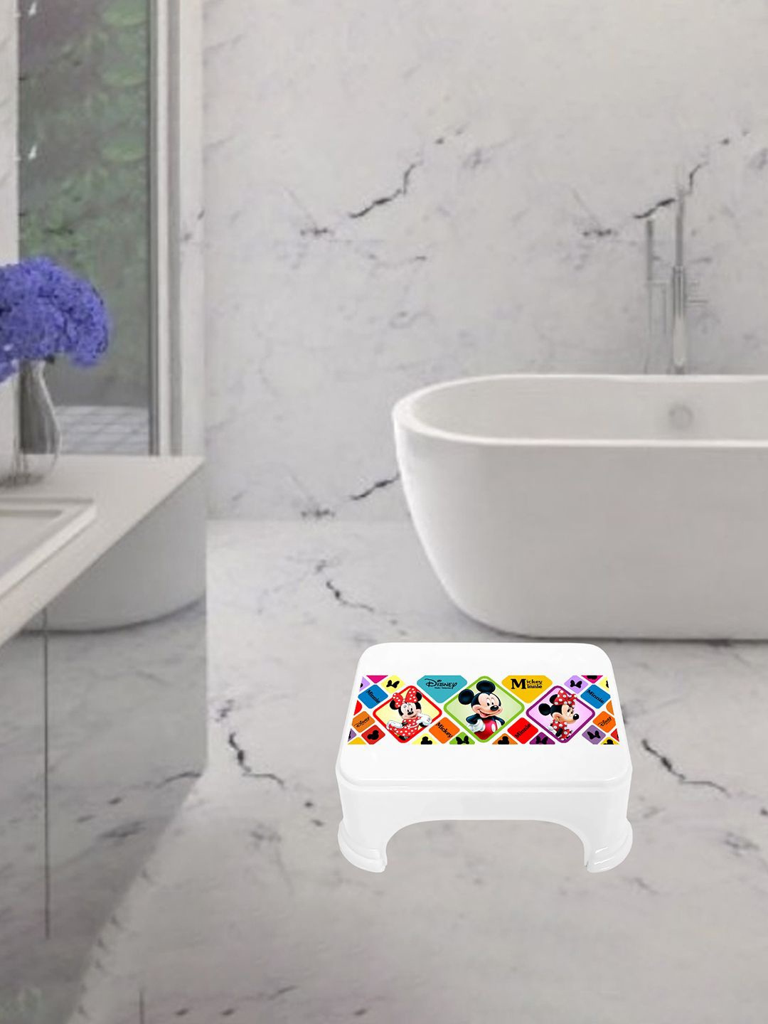 

Kuber Industries White Solid Plastic Bath Accessories Set