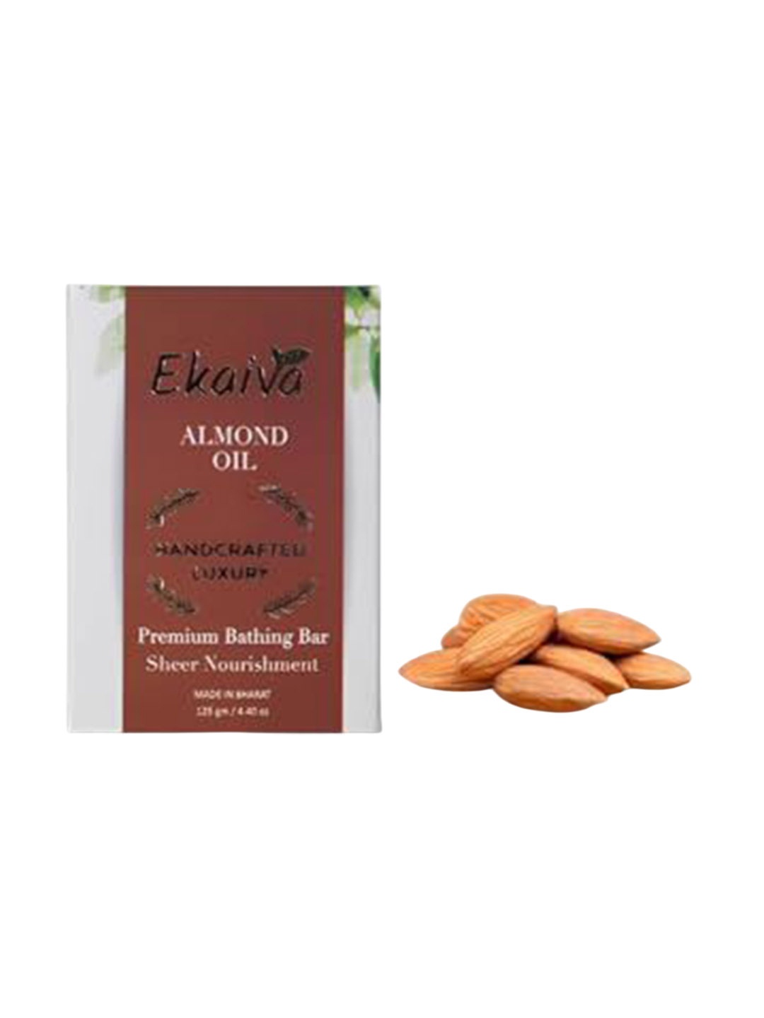

EKAIVA ORGANICS Almond Oil Premium Bathing Bar - 125 g, White