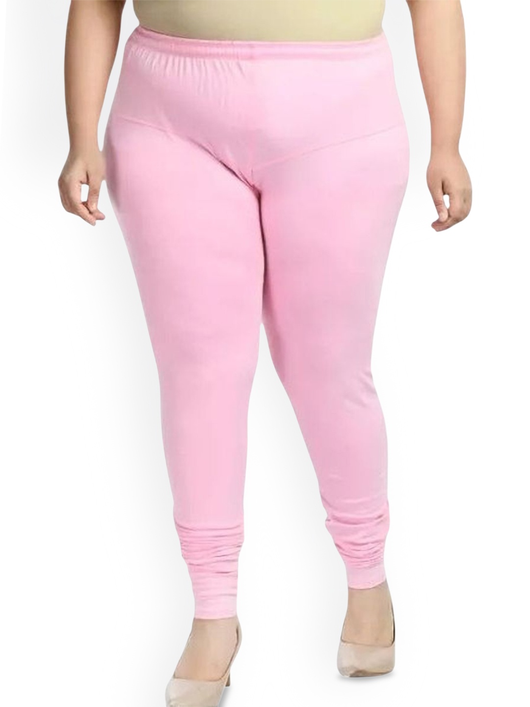 

URBAN KANYA Mid-Rise Churidar-Length Leggings, Pink
