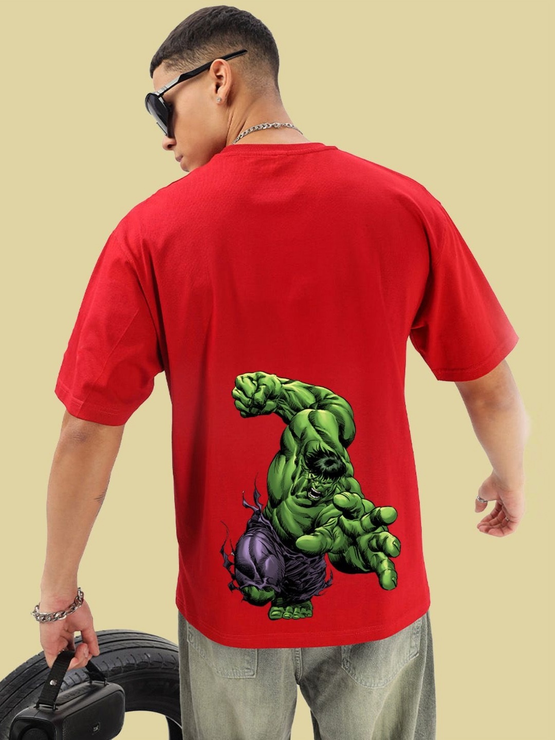 

BDSQUARE Men Pockets T-shirt, Red