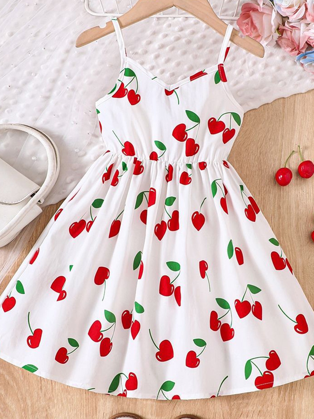 

LULU & SKY Floral Print Fit & Flare Dress, Red