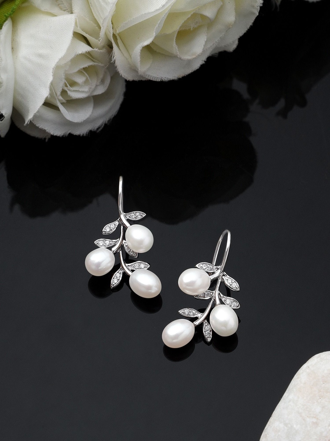 

DIAVO Contemporary Drop Earrings, Silver