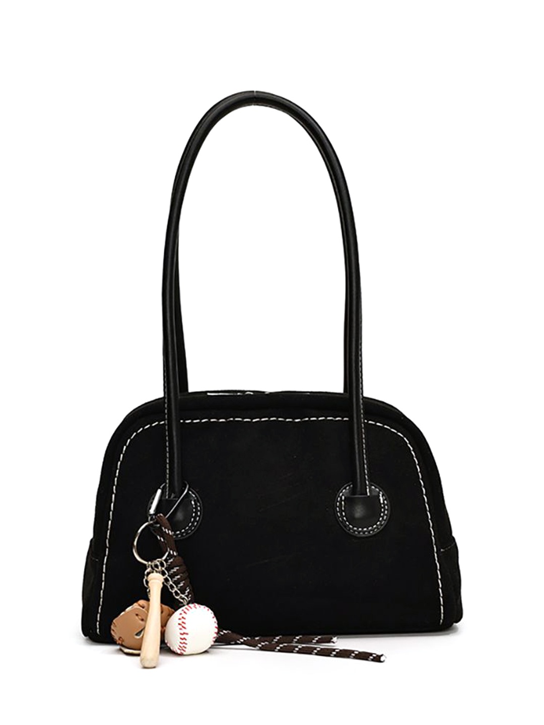 

StyleCast x Revolte Suede Swagger Shoulder Bag, Black