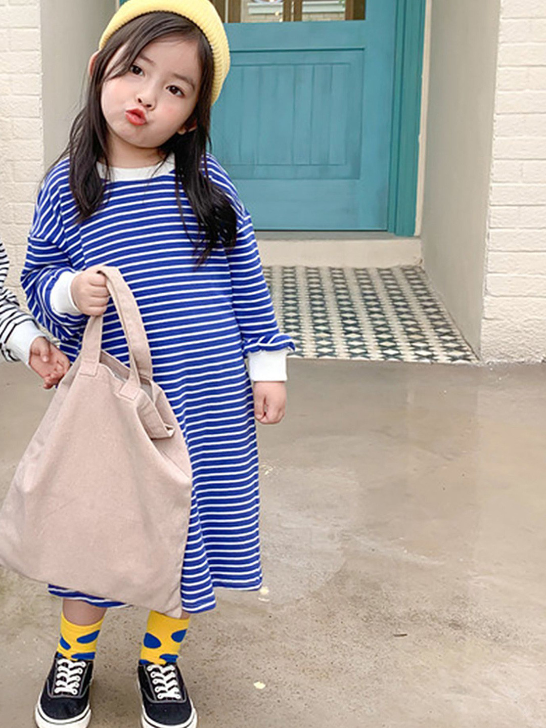

LULU & SKY Striped A-Line Dress, Blue