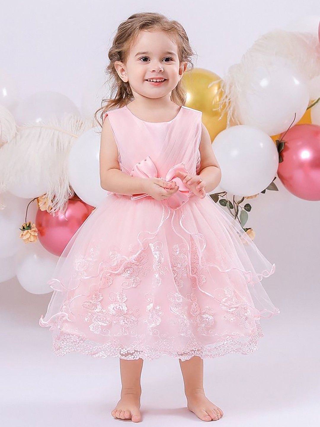 

LULU & SKY Fit & Flare Dress, Pink