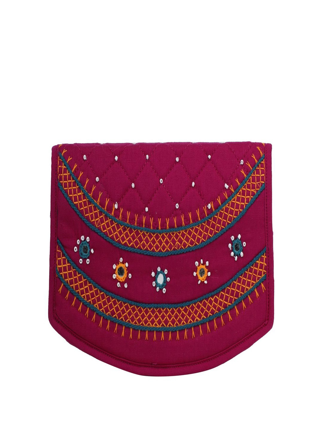 

SriShopify Handicrafts Women Ethnic Motifs Two Fold Wallet, Magenta