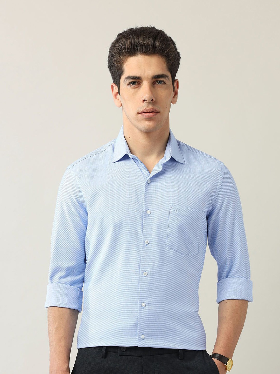 

Arrow Men Slim Fit Opaque Formal Shirt, Blue