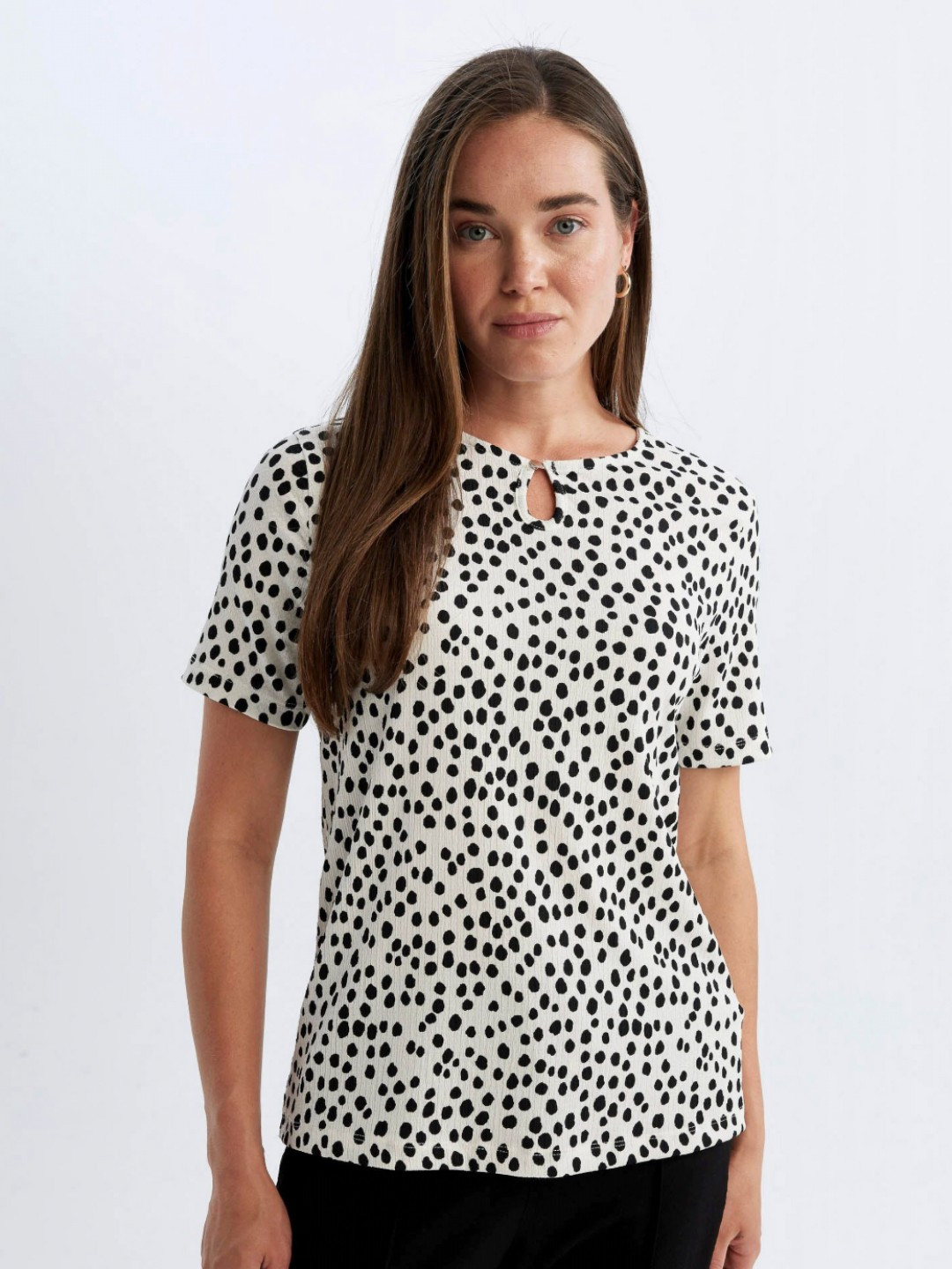 

DeFacto Women Printed Pockets T-shirt, Na