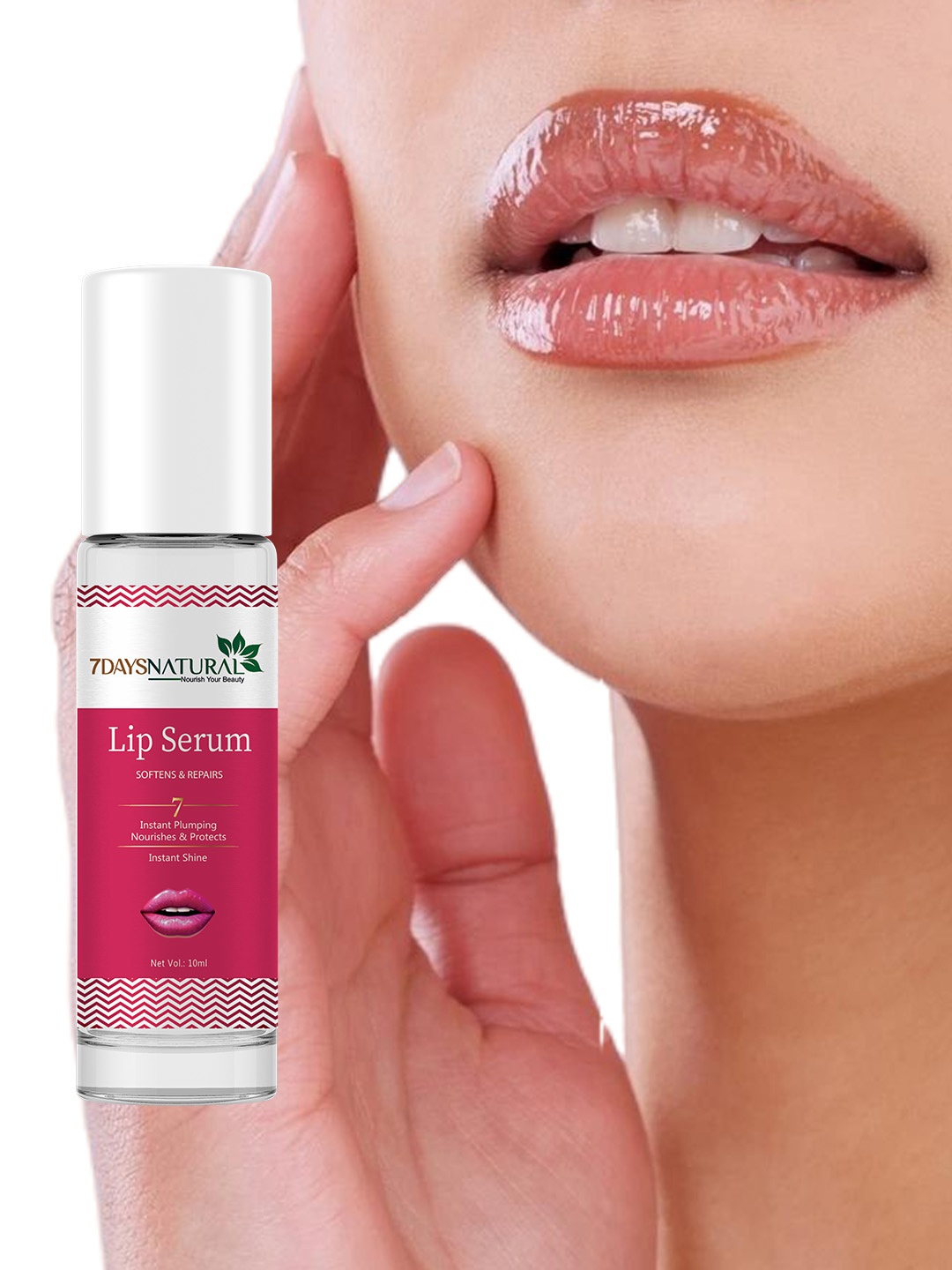 

7 DAYS Lip Serum Roll On - 10ml, Pink