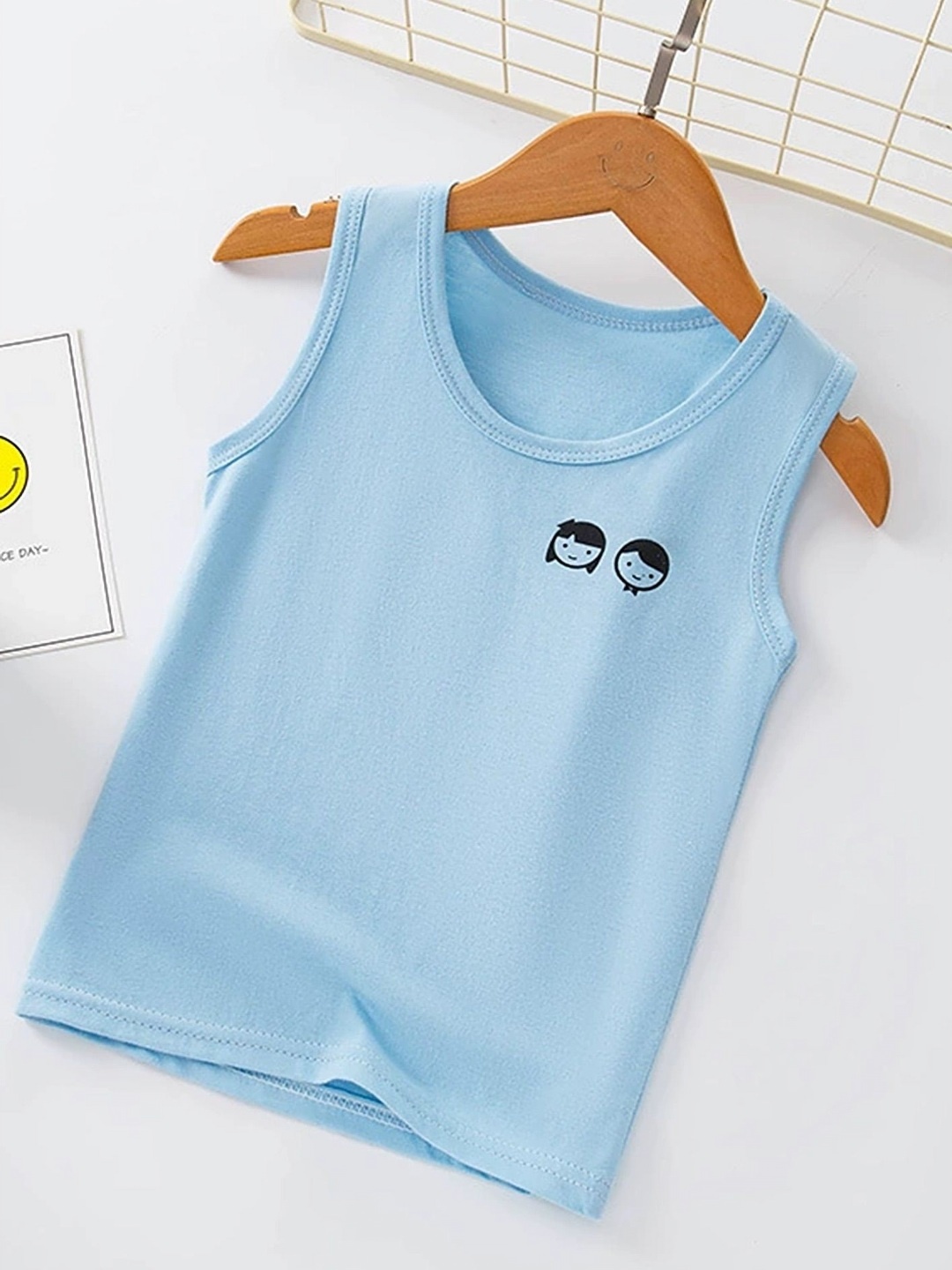 

LULU & SKY Kids Typography Pure Cotton Applique T-shirt, Blue