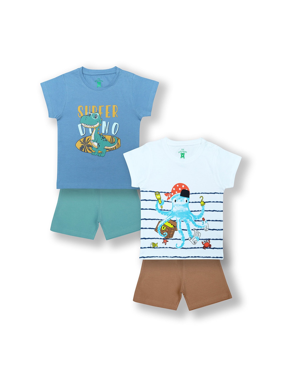 

YUV Boys Printed T-shirt with Shorts, Blue
