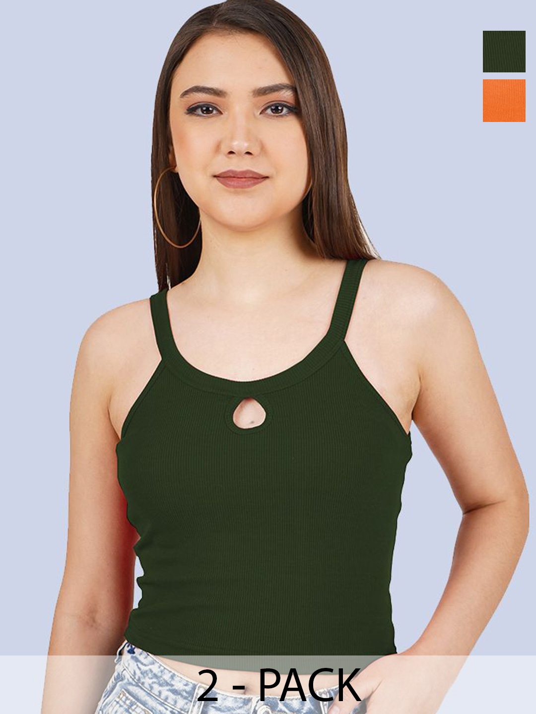 

Mast & Harbour Cotton Crop Top, Multi