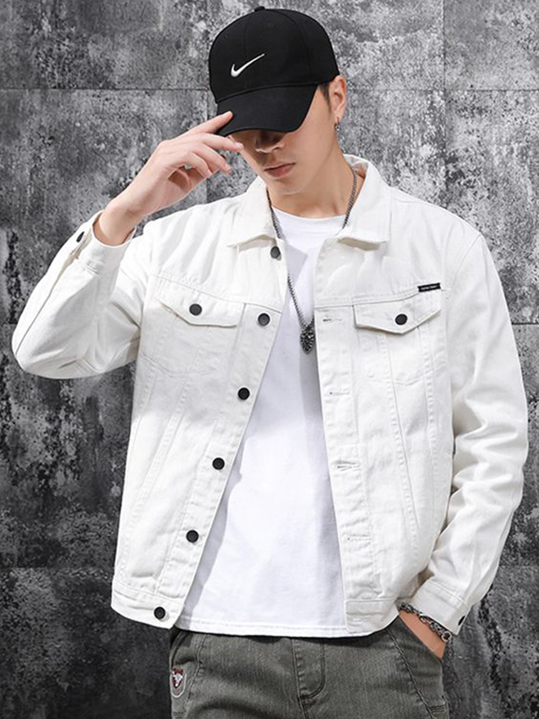 

StyleCast x Revolte Men Open Front Jacket, White