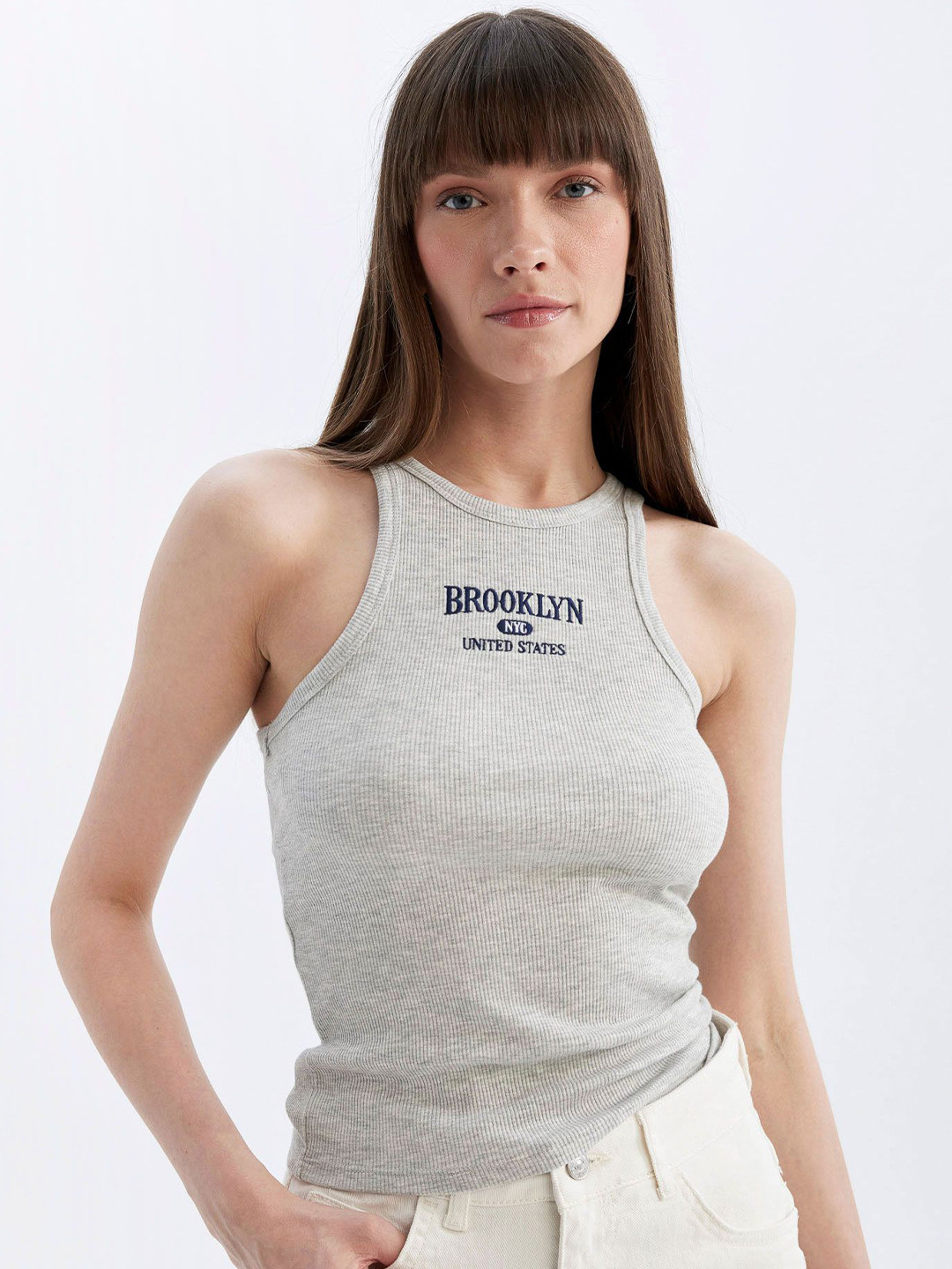 

DeFacto Print Cotton Tank Top, Na