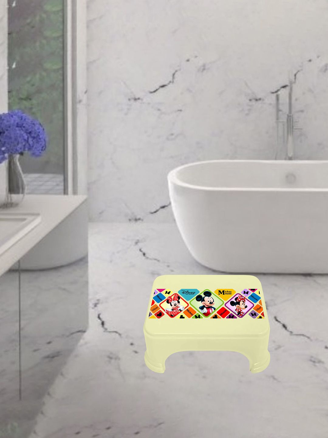 

Kuber Industries Cream-Coloured & Red Abstract Plastic Bath Accessories Set