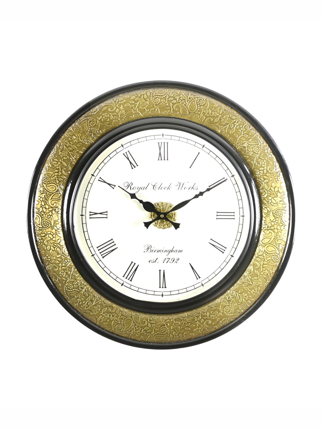 

Royaloak Gold-Toned & White Traditional Wall Clock