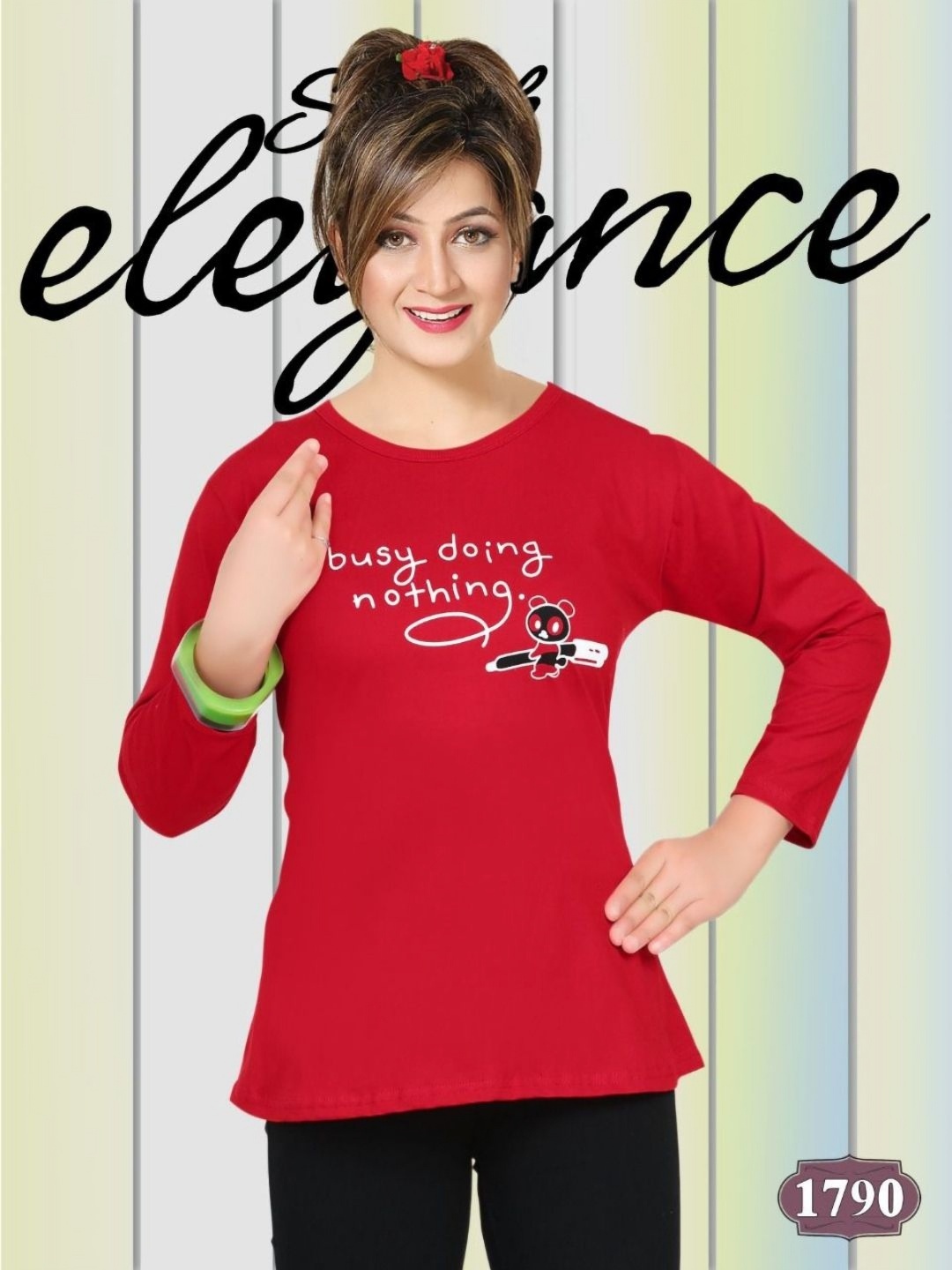 

Harashree Women Printed Bio Finish Pockets T-shirt, Red