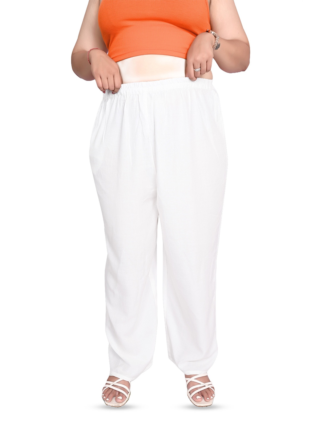 

Fashion Zest Women Lace Palazzos, White