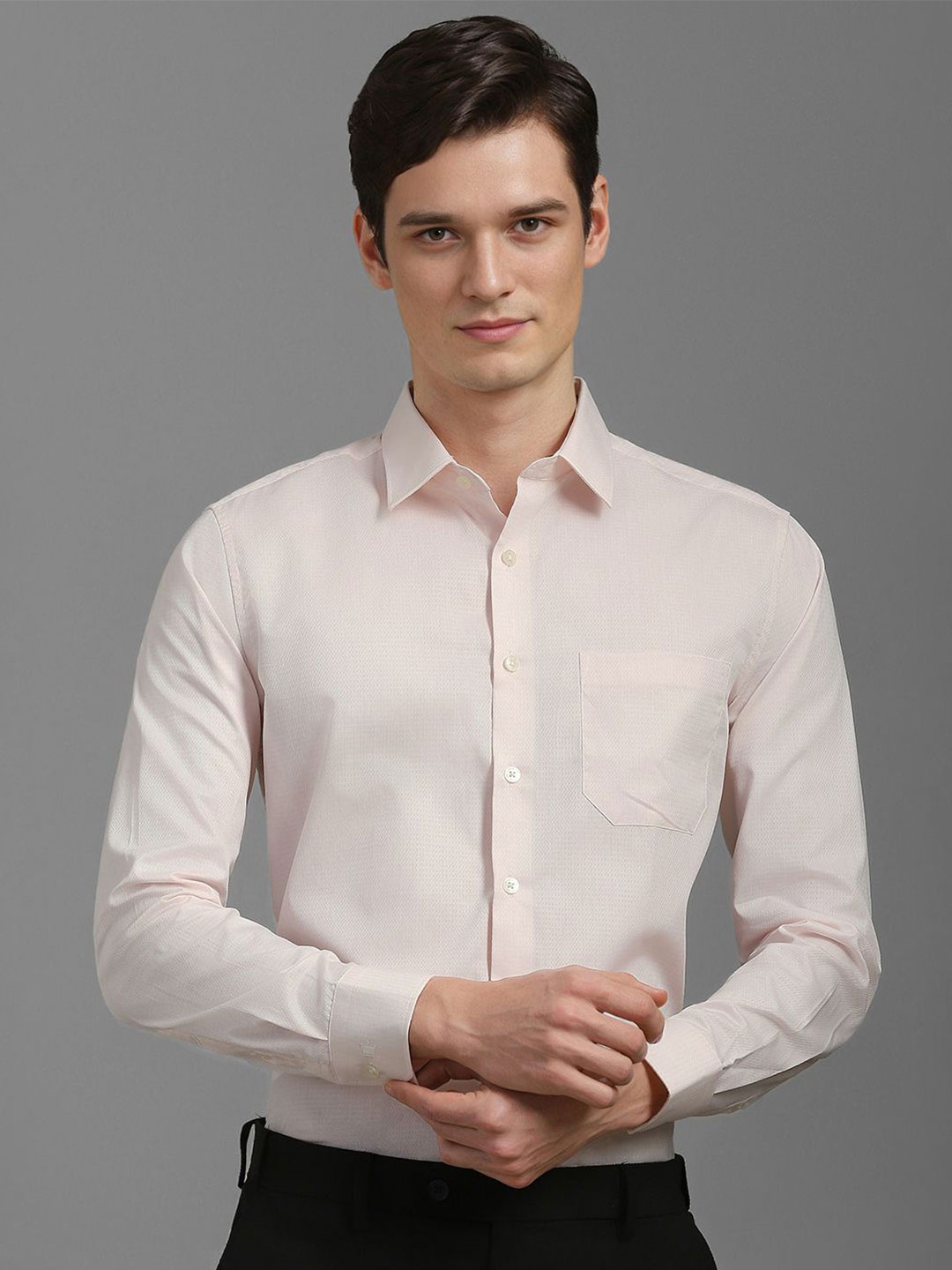 

Louis Philippe Men Slim Fit Opaque Formal Shirt, Beige