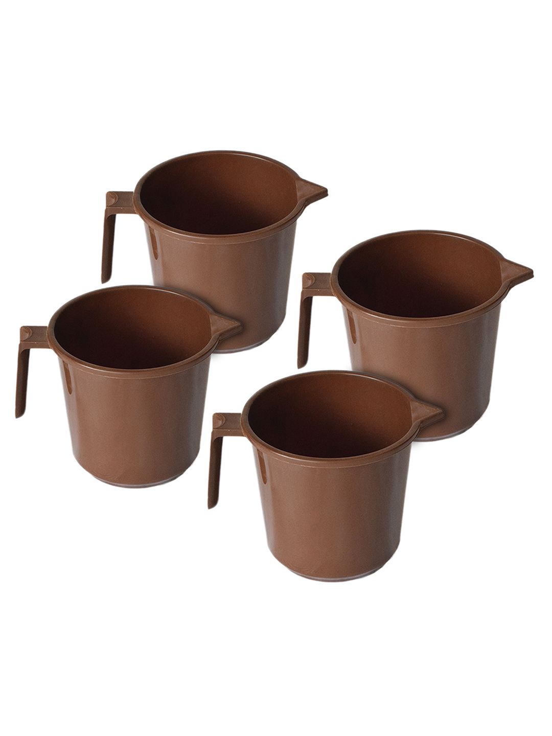 

Kuber Industries Brown 4 piece Solid Plastic Bath Accessories Set