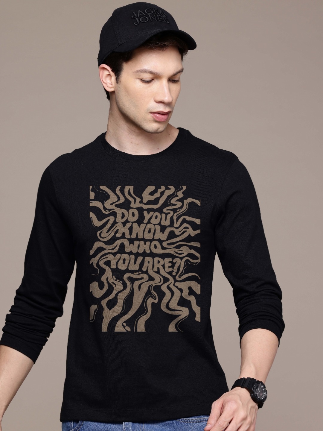 

Moda Rapido Men Printed T-shirt, Black