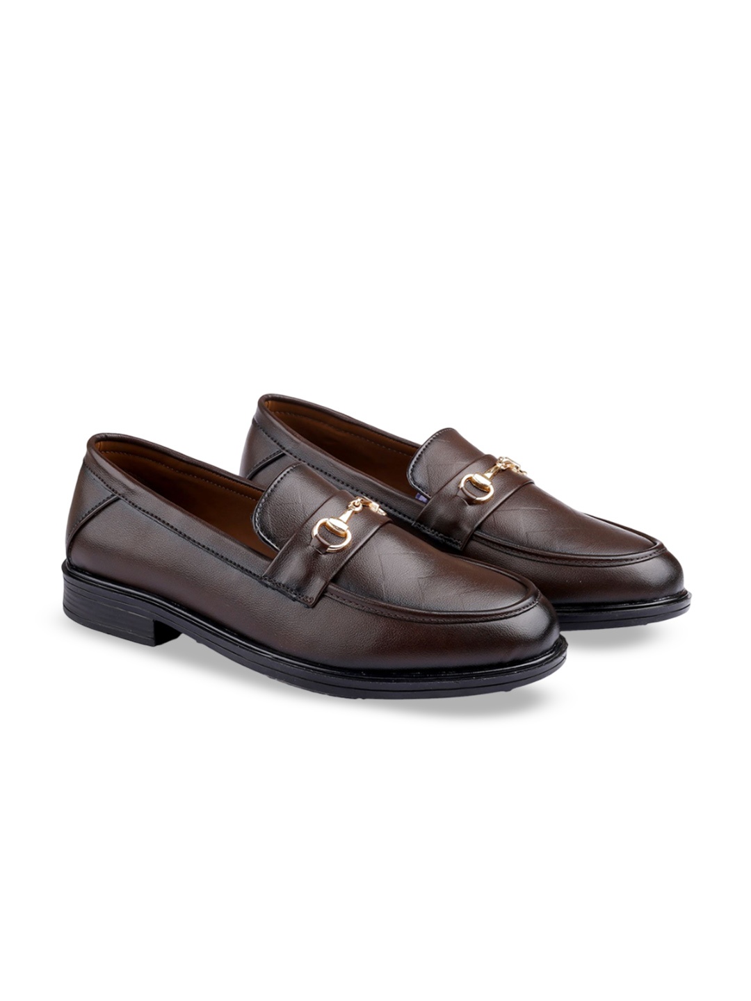 

riffway Men Printed Loafers, Brown