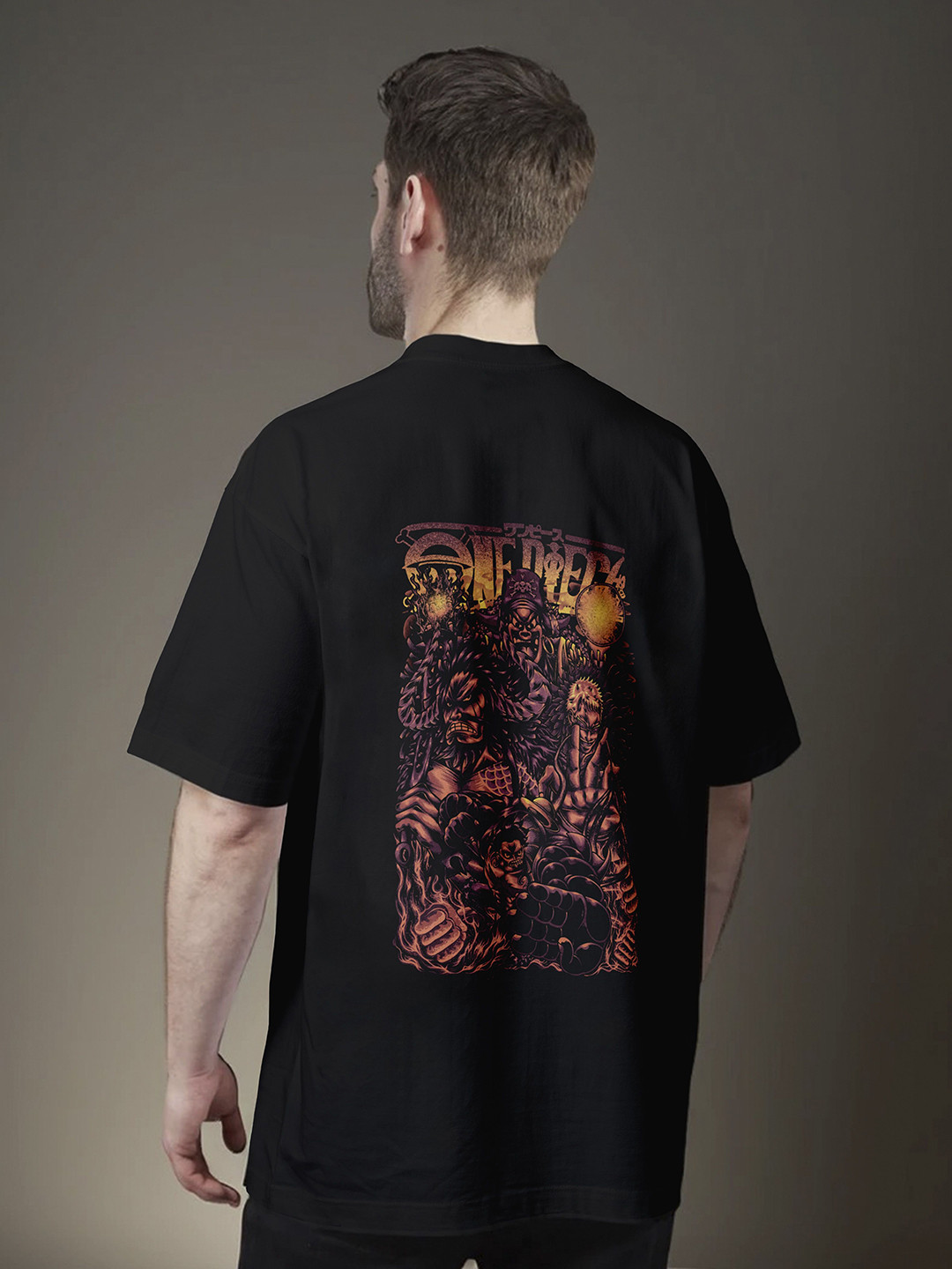 

Moda Rapido Men Printed Monochrome Applique T-shirt, Black