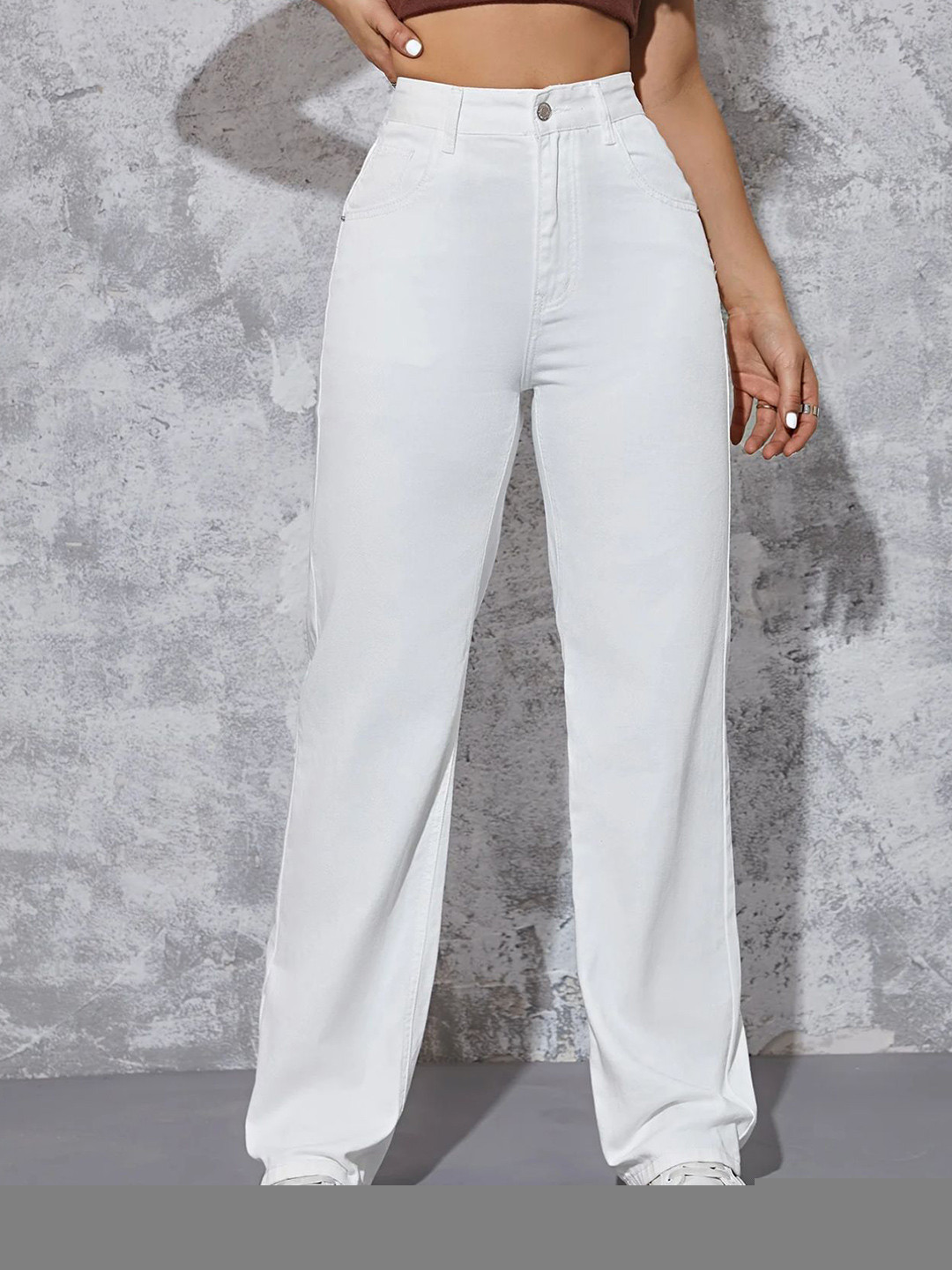 

Off Duty India Women Straight Fit Stretchable Jeans, White