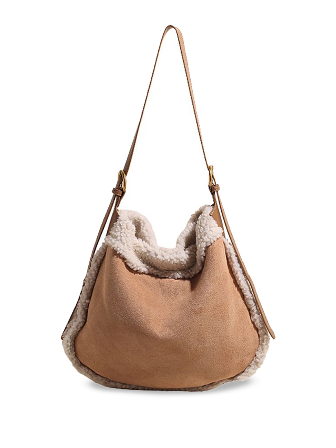 

StyleCast x Revolte Suede Bucket Shoulder Bag, Khaki