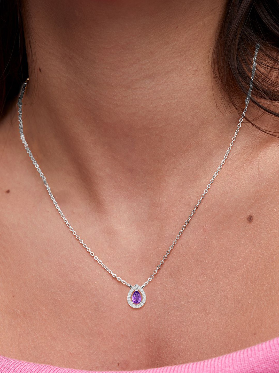 

MINUTIAE Brass Silver-Plated Handcrafted Necklace