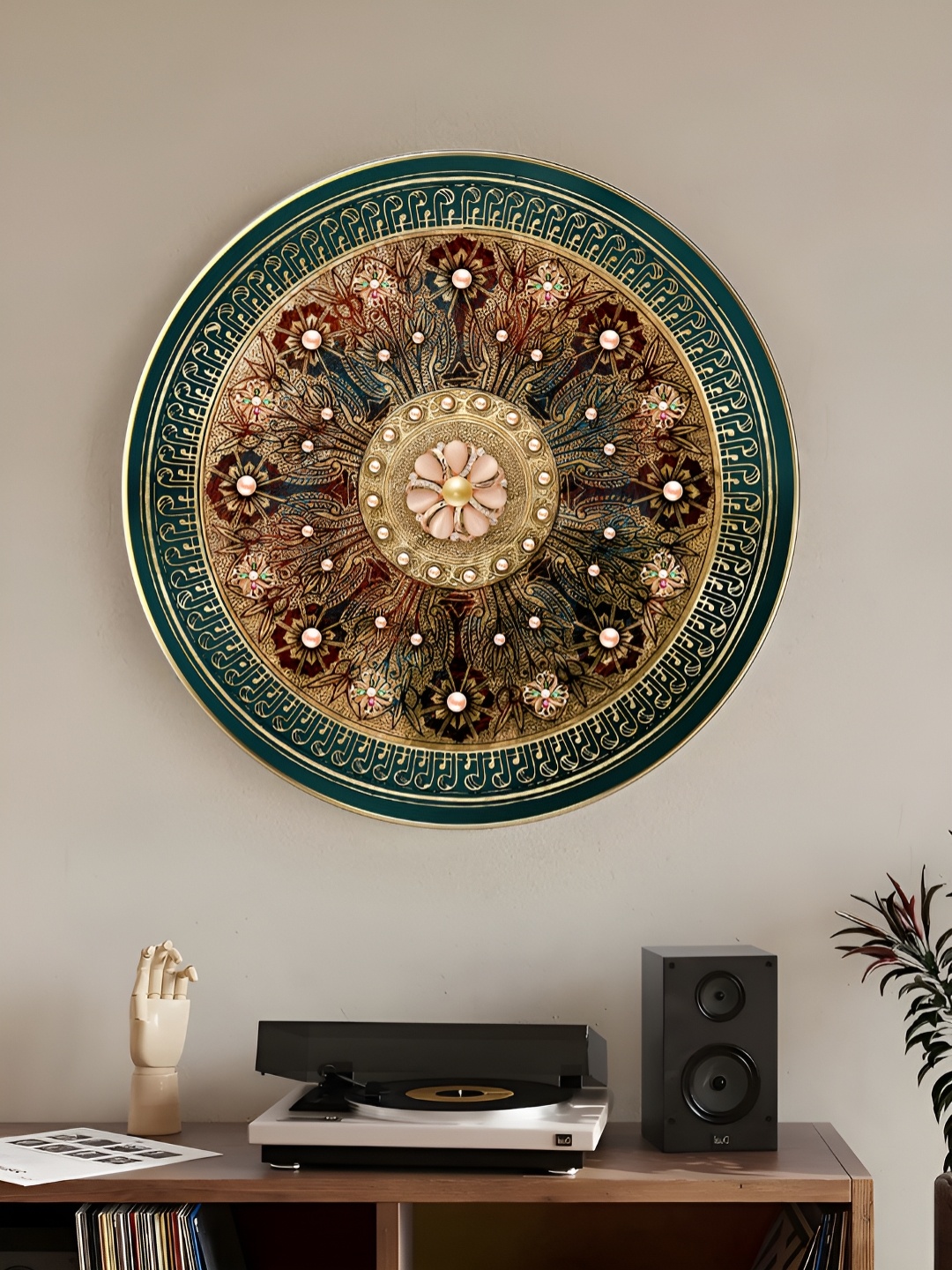 

Myntra Elegant Homes Brown & Green 1 Piece Wood Abstract Wall Paintings