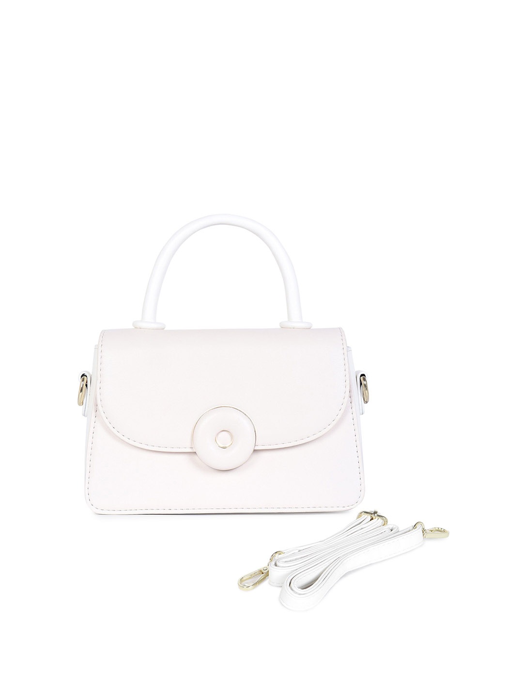 

Pramadda Pure Luxury PU Sling Bag, White