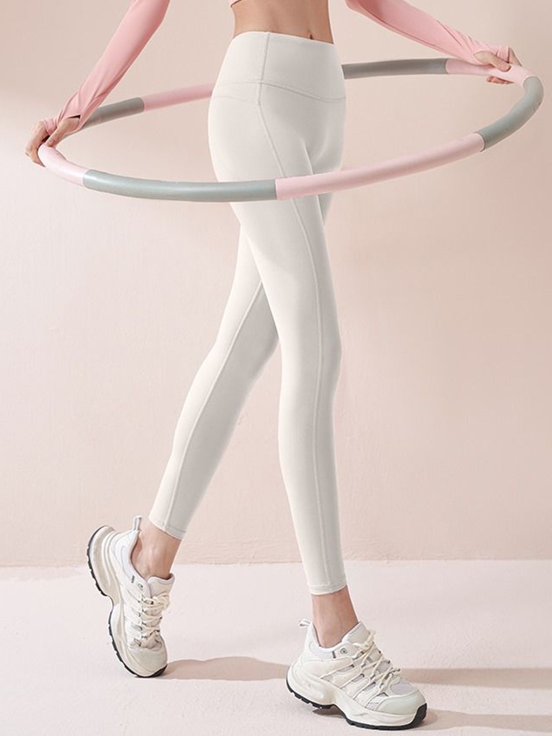 

HRX High Rise Ankle Length Yoga Tights, White