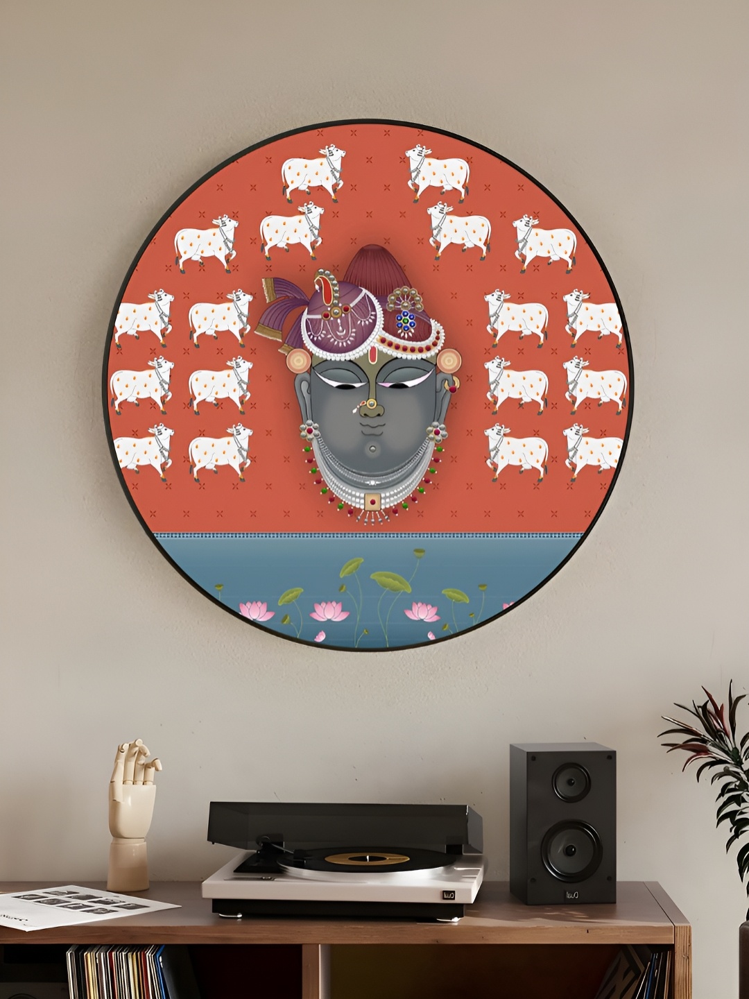 

Myntra Elegant Homes Red & Grey 1 Piece Wood Religious Wall Paintings