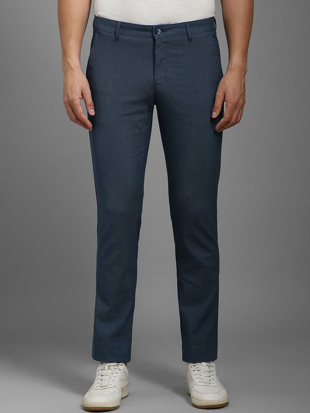 

Louis Philippe Sport Men Printed Slim Fit Trousers, Blue