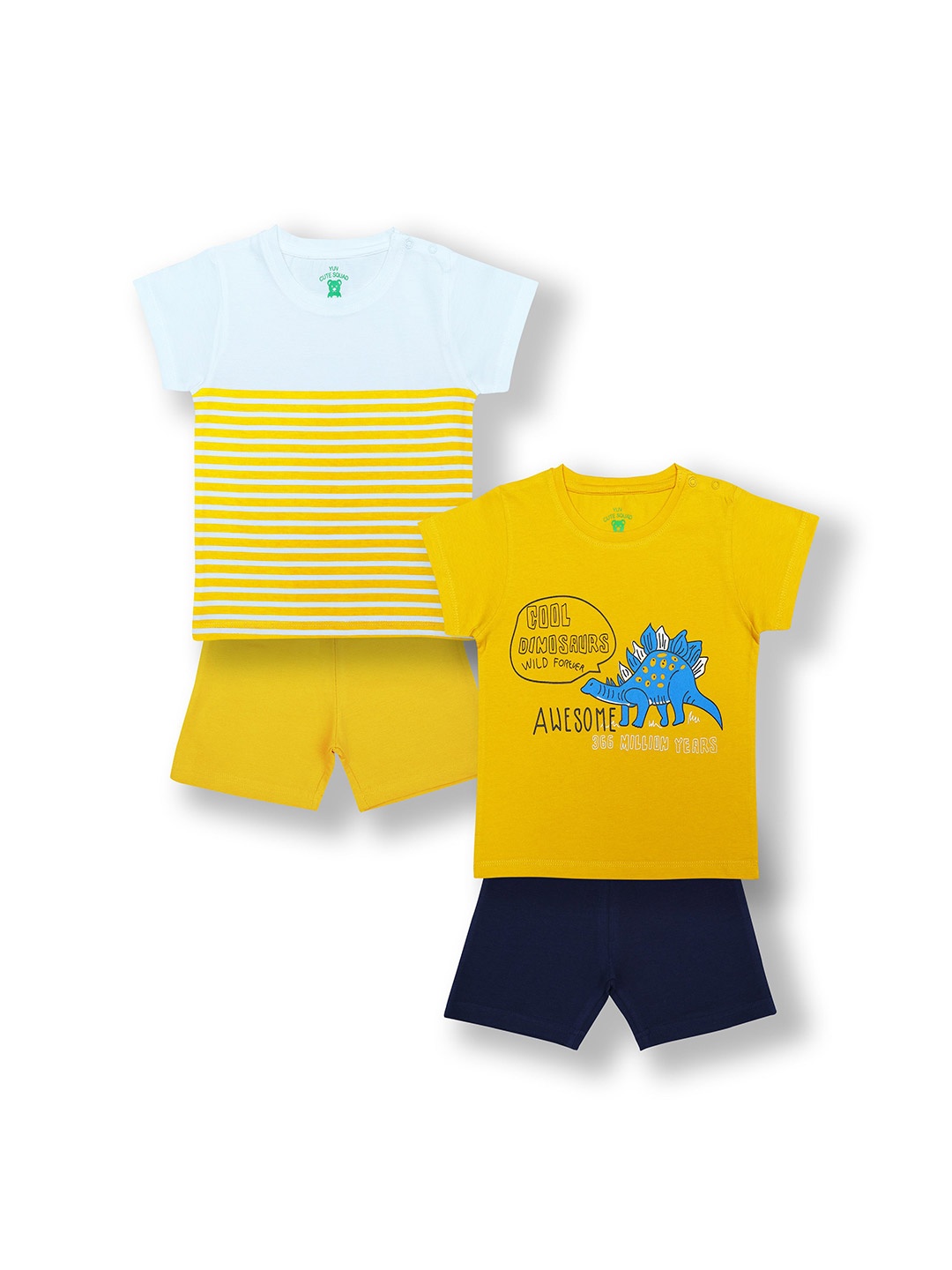 

YUV Boys Printed T-shirt with Shorts, Yellow