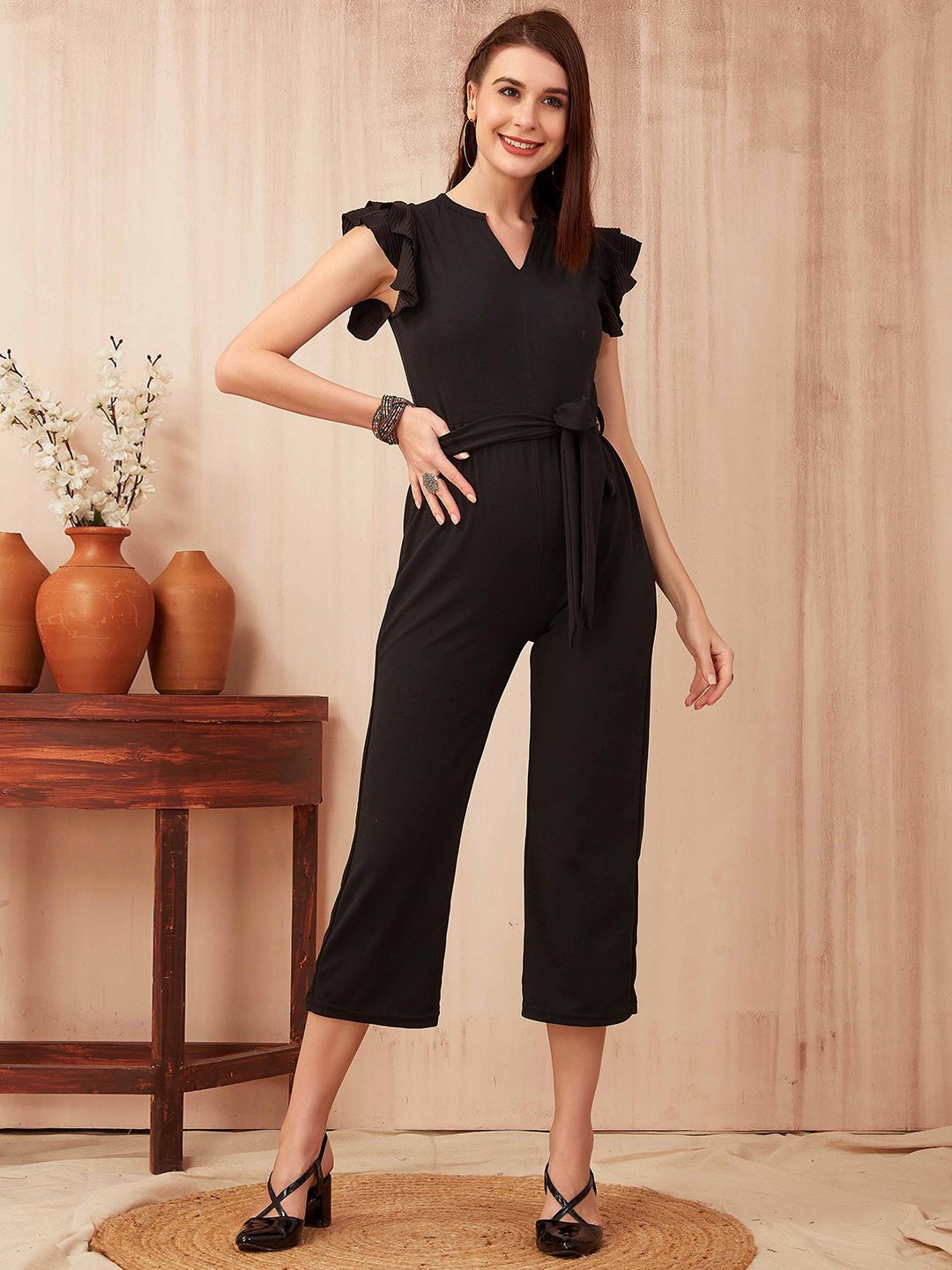 

SHINISHA Basic Jumpsuit, Black