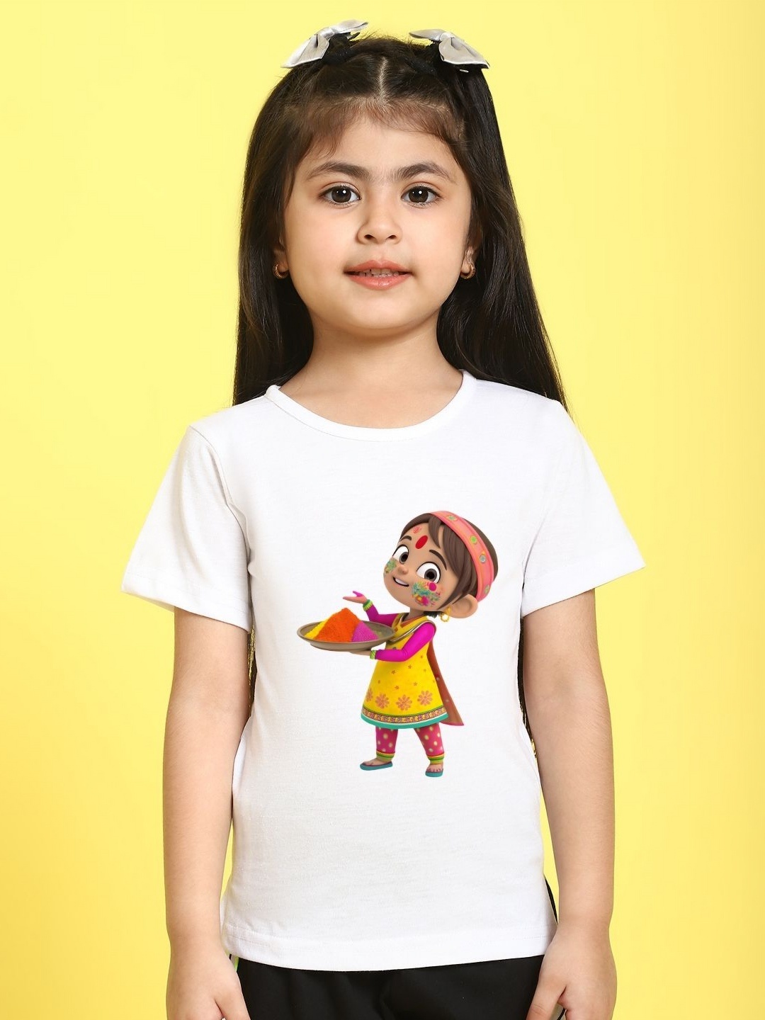 

MINI & MING Girls Cut Outs T-shirt, White