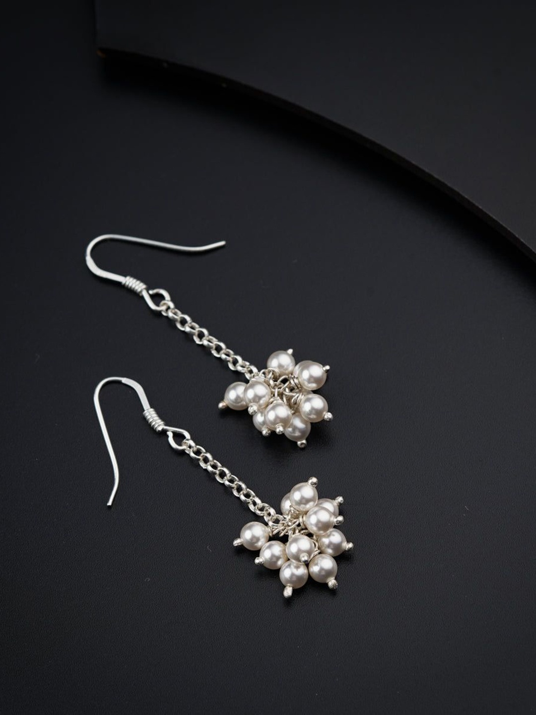 

House of Aadyaa Classic Drop Earrings, Silver