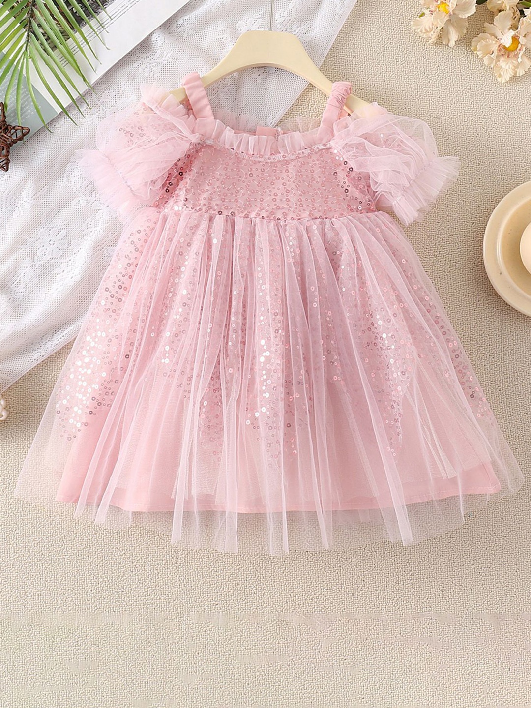 

LULU & SKY Fit & Flare Dress, Pink