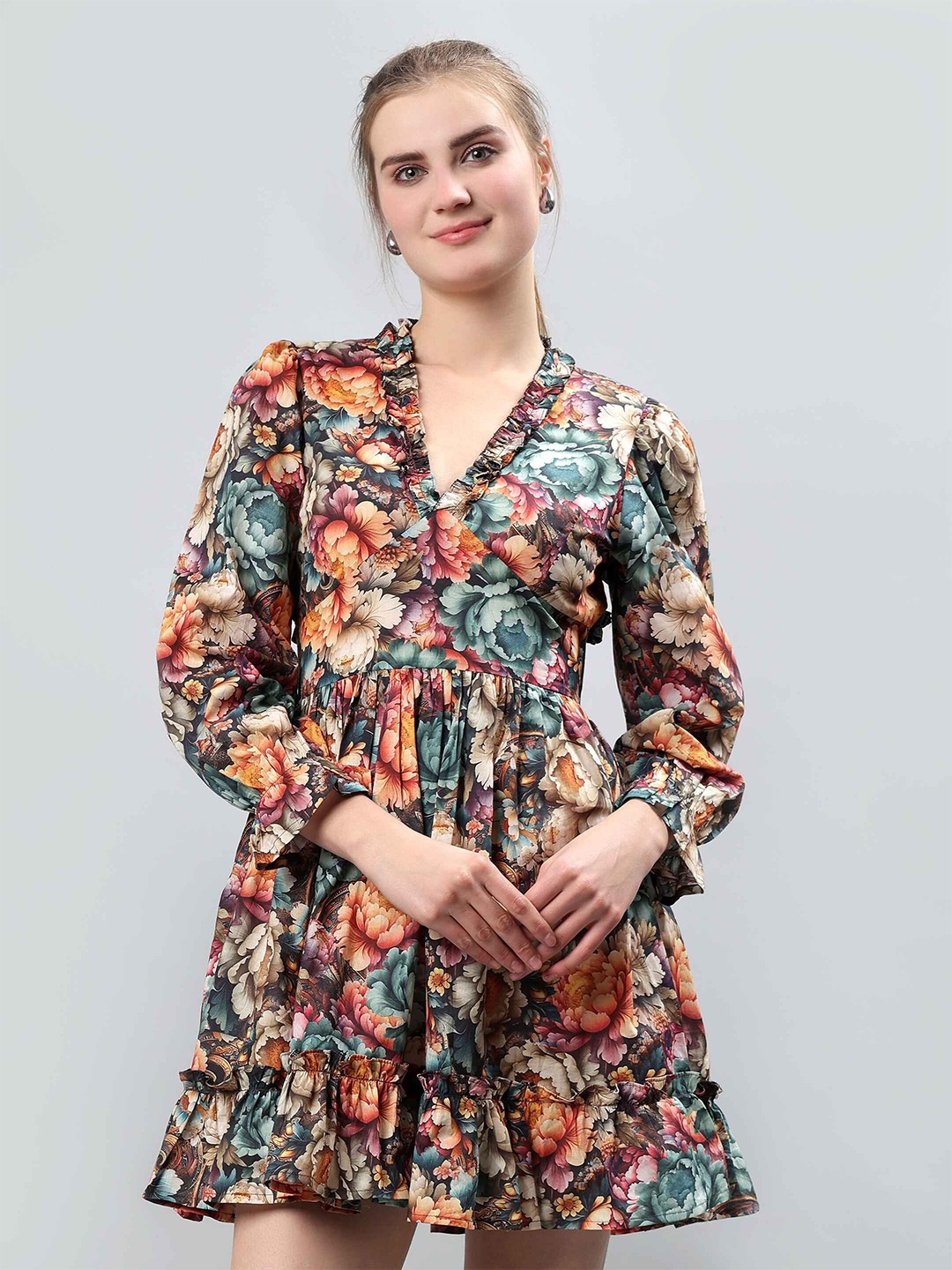 

ETRAANA Floral Print Fit & Flare Midi Dress, Multi