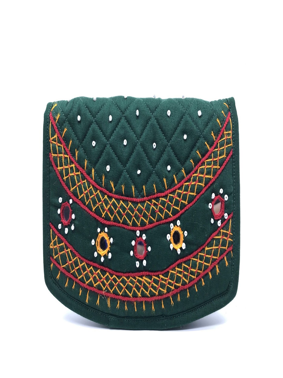 

SriShopify Handicrafts Women Ethnic Motifs Two Fold Wallet, Green