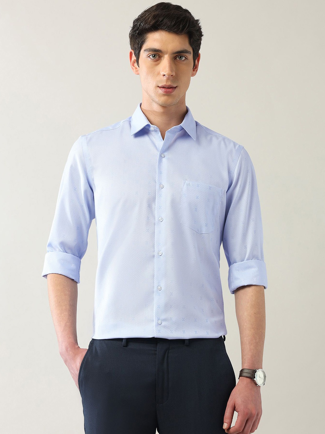 

Arrow Men Slim Fit Opaque Formal Shirt, Blue