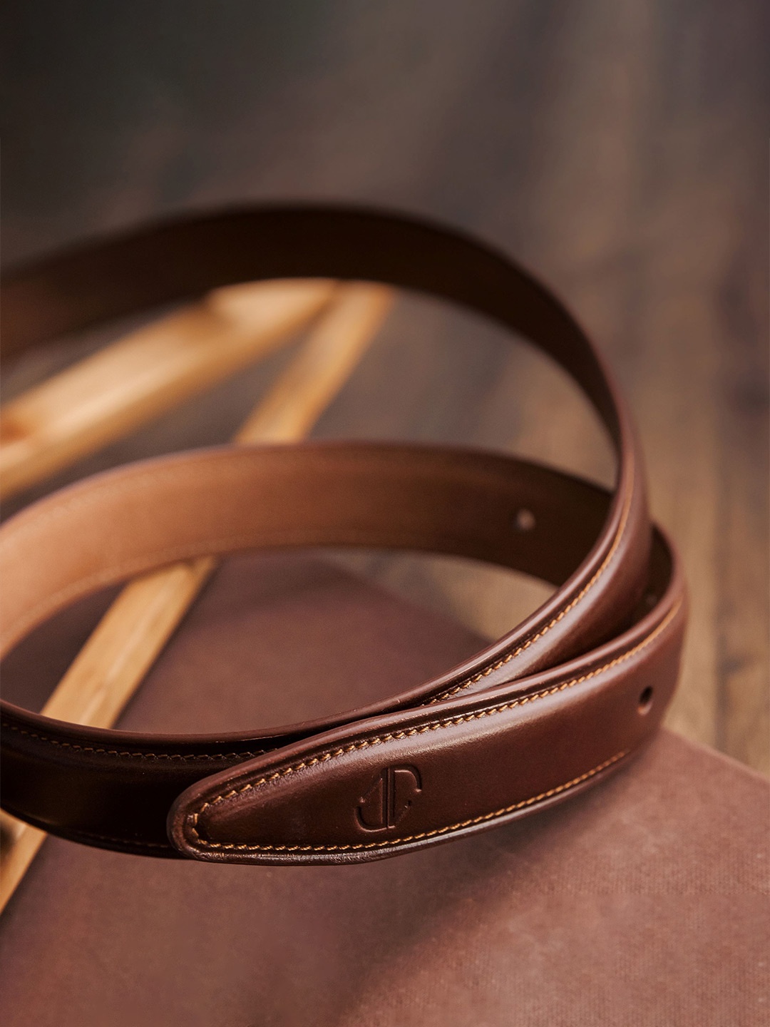 

James Aston Ramon Men Vegetable Tanned Full Grain Leather Dress Belt 30 mm, Brown