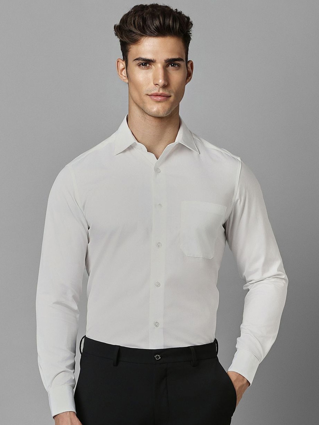 

Louis Philippe Men Opaque Formal Shirt, White