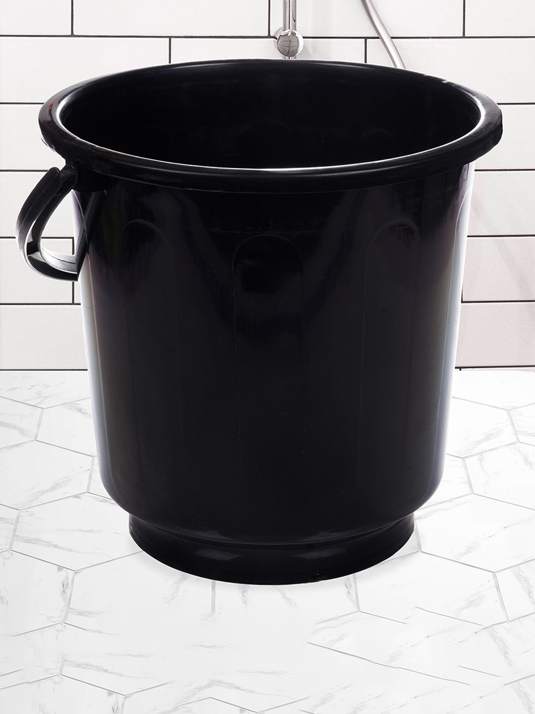 

Kuber Industries Black Solid Plastic Bath Accessories Set