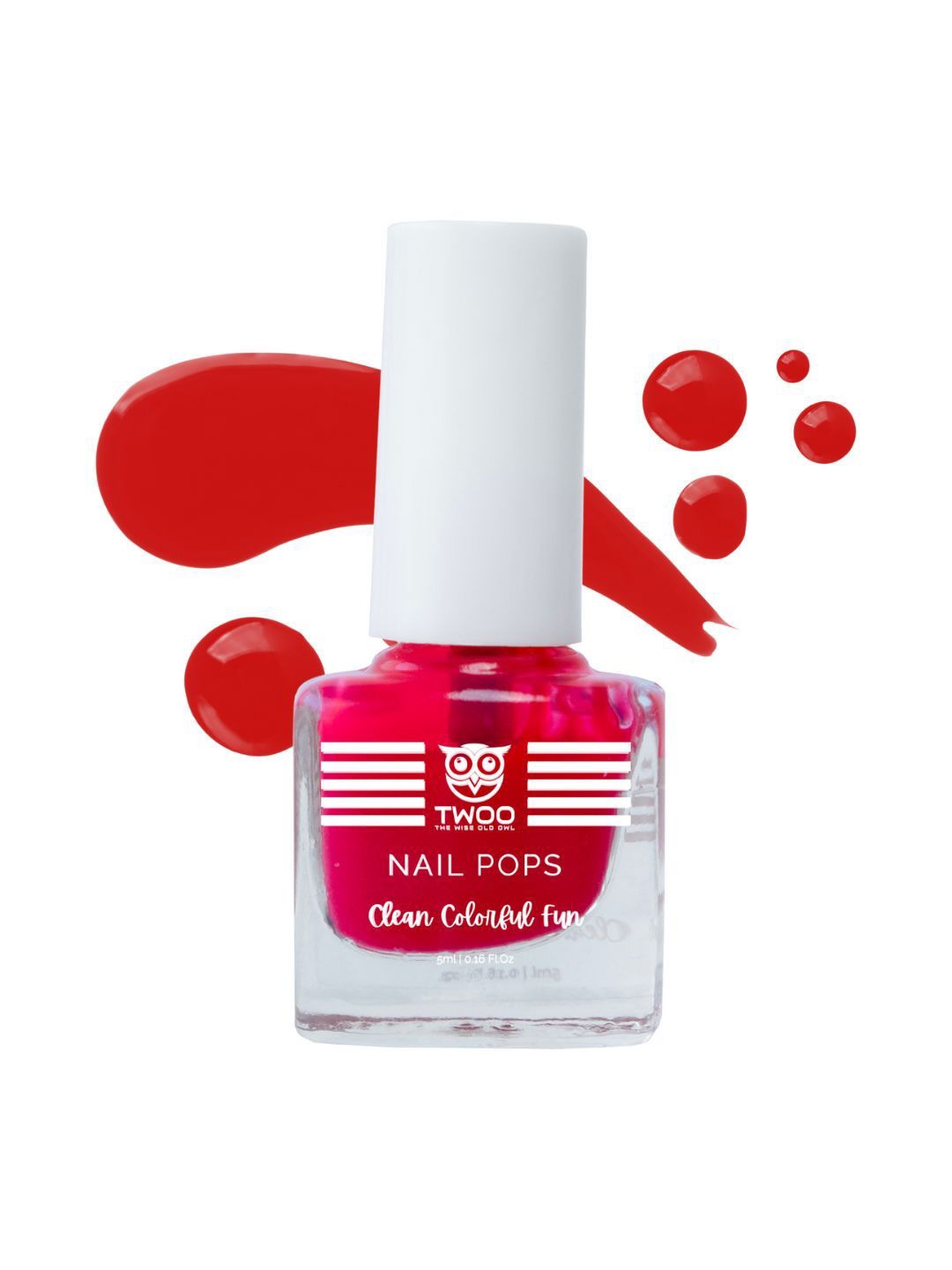 

TWOO The Wise Old Owl Girls Nail Pops Nail Polish- 5 ml Rebellious Red