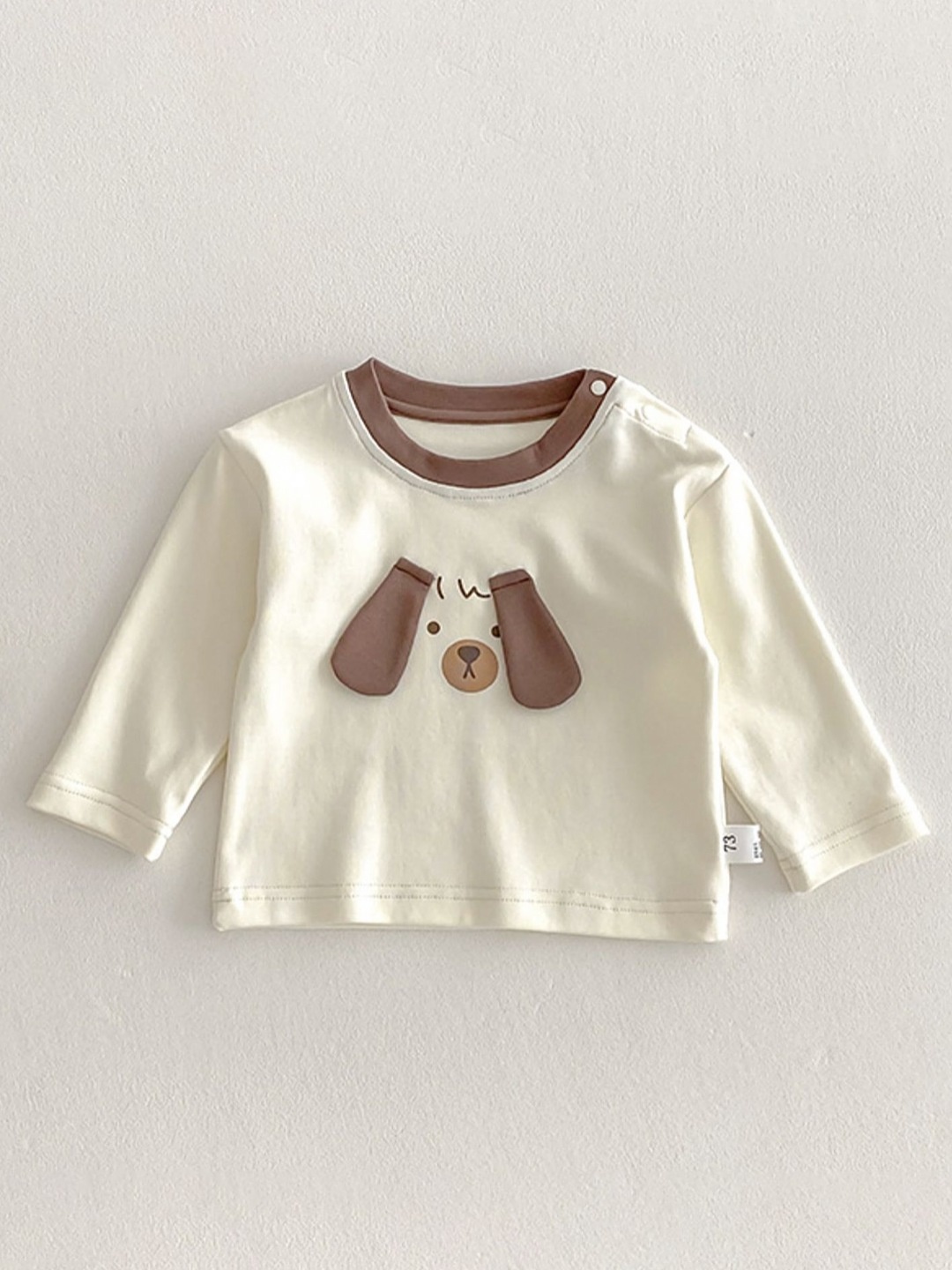 

LULU & SKY Kids Applique T-shirt, Beige