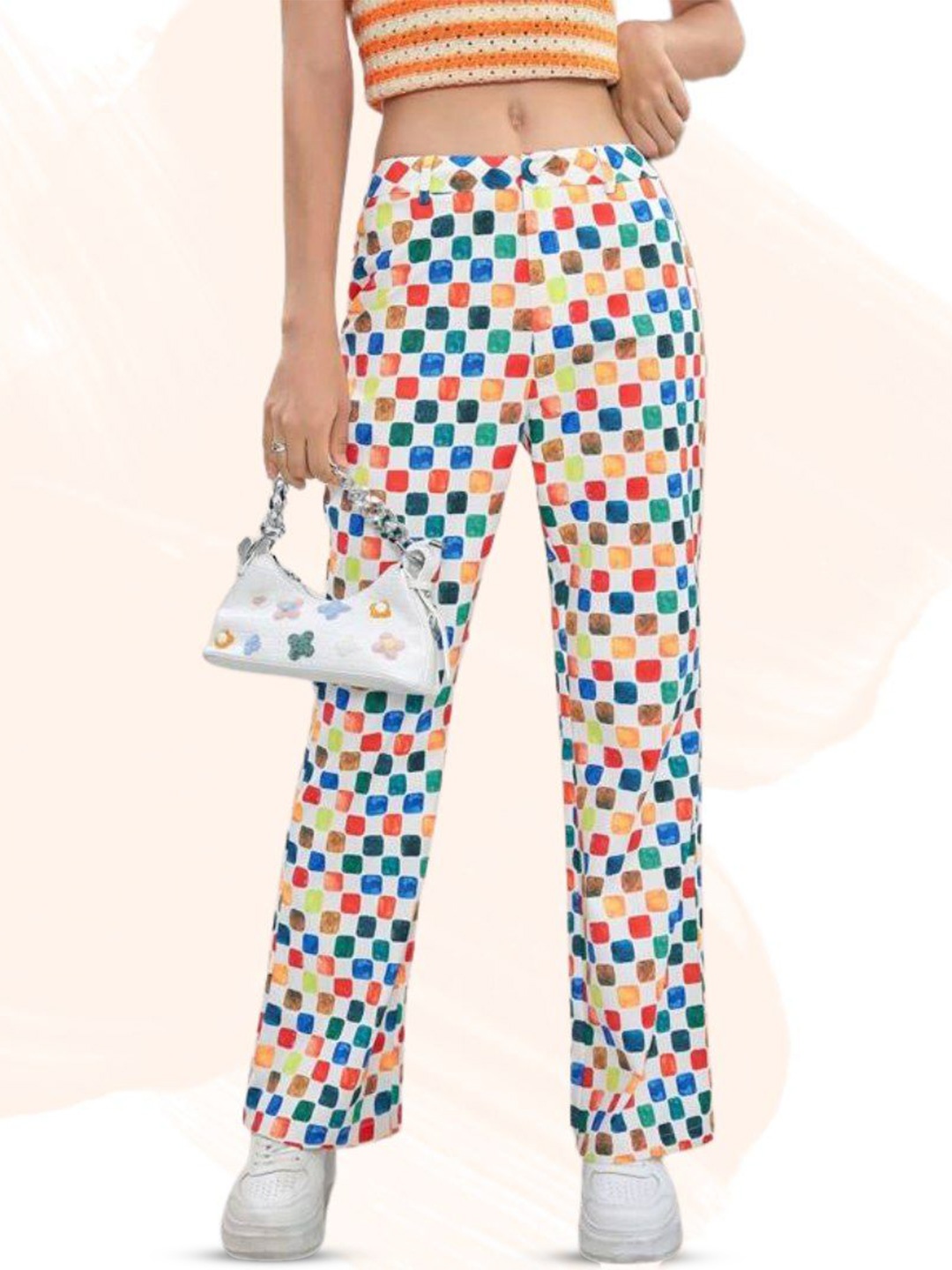 

Milastru Women Printed Jeggings, White