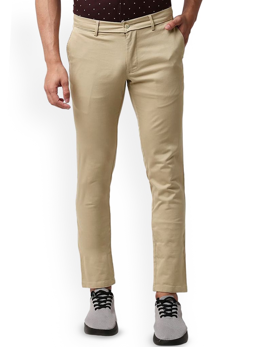 

Basics Men Tapered Fit Trousers, Khaki